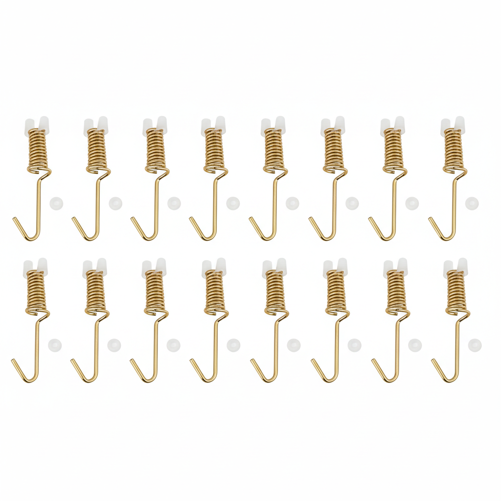 Gold Metal Plate Hangers Set of 10 with Wall Hooks for 5 to 7 Inch Decorative Plates
